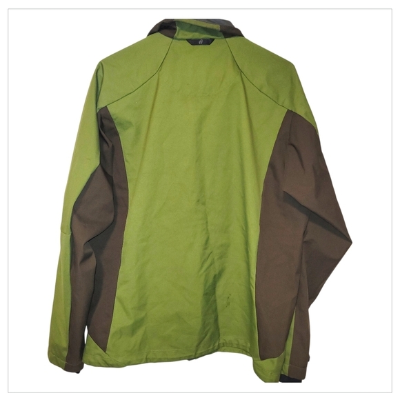 4/25 Columbia Titanium Mens LG Green Softshell Jacket Outdoor Hiking Trail Gorp - Picture 2 of 9